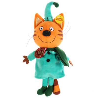 Мягкая музыкальная игрушка Компот в зимней одежде Три кота Мульти Пульти V92662-16 