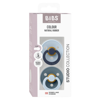 Набор пустышек латексных Studio Colour Fusion 2 шт от 18 месяцев Baby Blue/Petrol mix Bibs 13028101