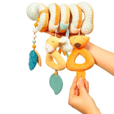 Игрушка спиралька с прорезывателем, шуршалкой и пищалкой Skinny Mates BabyOno 1466