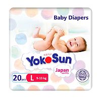 Подгузники YokoSun L 9-13 кг 20 шт