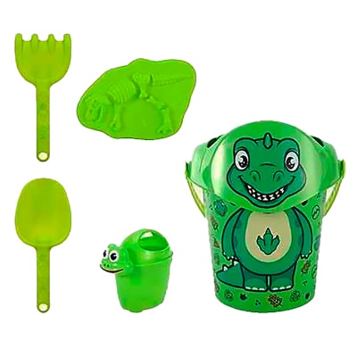 Набор игровой для песка ведёрко лопатка грабли лейка формочки Наша игрушка 1001988 1