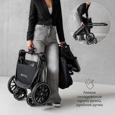 Коляска 2 в 1 Amarobaby Motus серый