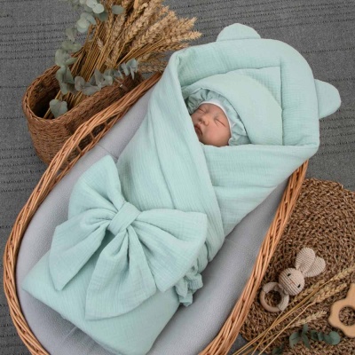 Комплект на выписку 4 предмета Муслин лето KiDi 4.219(Мс)-333/62 полынь 3 Комплект на выписку 4 предмета Муслин лето KiDi 4.219(Мс)-333/62 полынь 3