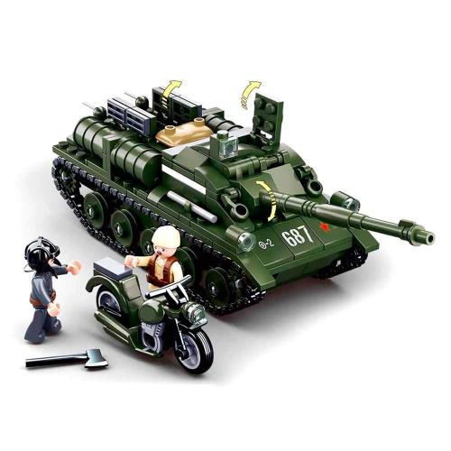 Конструктор Танк 338 деталей 2 фигурки Sluban M38-B0687 фото 2