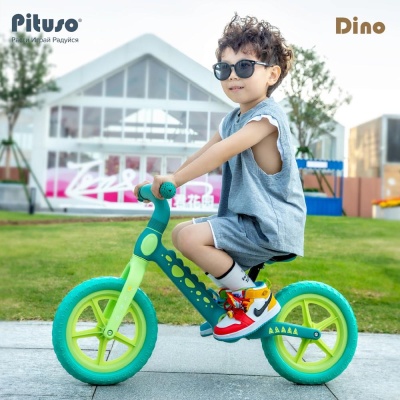 Детский беговел Dino Pituso QW-BB001-Green зелёный