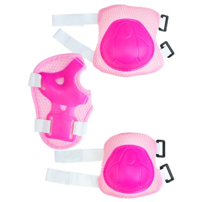 Ролики раздвижные светящиеся размер 31-34 сумка защита Рыжий Кот РЛК-3051 розовые 5