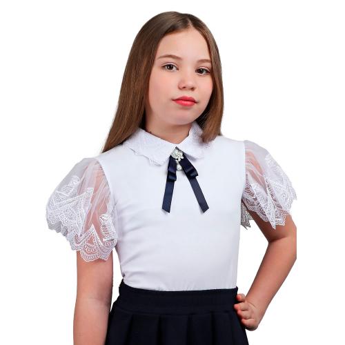 Блузка школьная для девочки Katrin Miller 19472 белая
