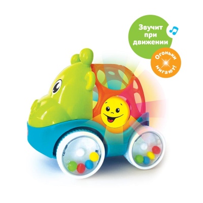 Игрушка Бегемотик Зверята-хохотуши Азбукварик 2