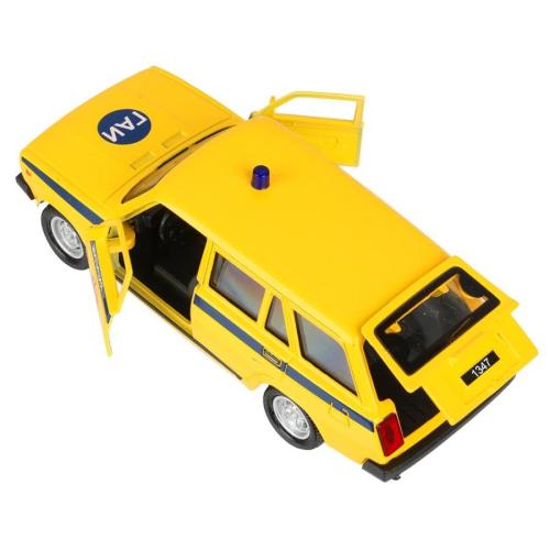 Машинка металлическая ВАЗ-2104 Жигули Милиция Технопарк 2104-12SLPOL-YE фото 7