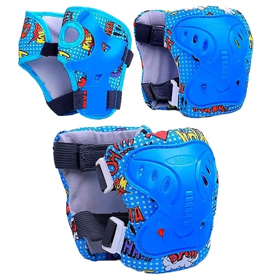 Комплект защиты для катания на роликах 00-3798 синий 1