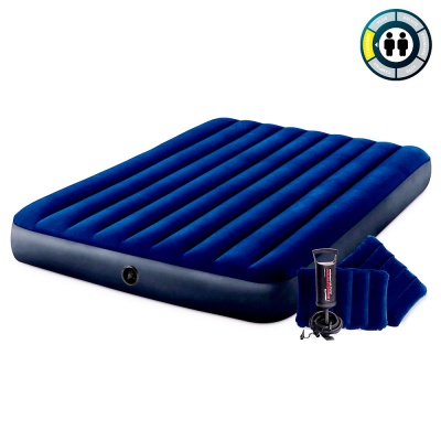 Надувной матрас с подушками и насосом 152 x 203 x 25 см Intex 64765 2