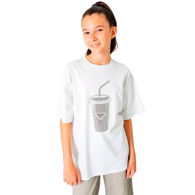 Футболка для девочки Colabear 687474 белая