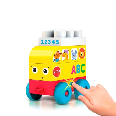 Конструктор для малышей Talky Blocks кнопочка Автобус Азбукварик 1