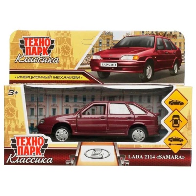 Машина металлическая инерционная Lada 2114 Samara 12 см Технопарк 2114-12-PRL 4