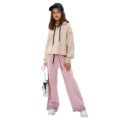 Свитшот для девочки Deloras DLS 22436 бежевый 2