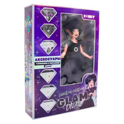 Кукла Glam Divas Вэнди с аксессуарами 25 см Funky Toys FT00008