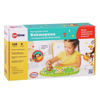 Настольная игра Викторина с интерактивной обезьянкой On Time 45055