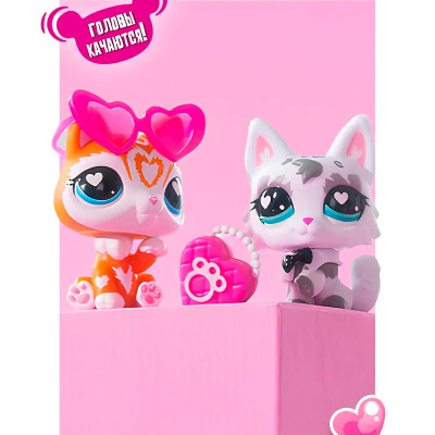 Игровой набор Littlest Pet Shop Праздники Серый кот и Рыжий кот Hasbro 01064_LPS 2