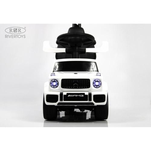 Детский толокар Mercedes-Benz G63 RiverToys Z001ZZ-B белый бриллиант фото 2