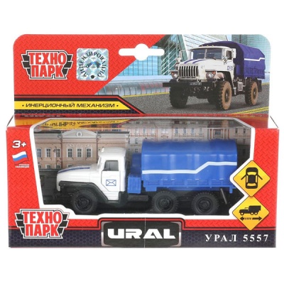 Металлическая инерционная машинка УРАЛ 5557 12 см Технопарк SB-15-35-T13-WB 2