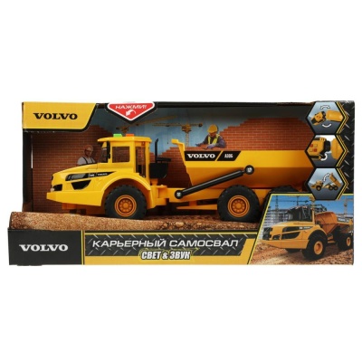 Инерционная машинка Volvo Карьерный самосвал Технопарк HAULERA25G-25PL-YE 02