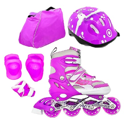 Ролики раздвижные размер 29-33 защита шлем Наша игрушка M08051 1