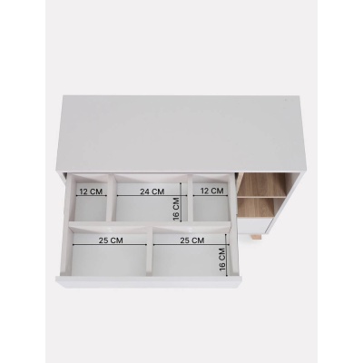 Комод пеленальный с органайзером Rant Lago Pro 800/4 Crystal Beige 05