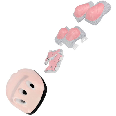 Роликовые коньки + защита 27-30р Cosmoride Honey  бело-розовые 4