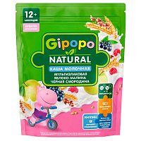 Каша Мультизлаковая молочная яблоко малина смородина 200 г с 12 месяцев Gipopo