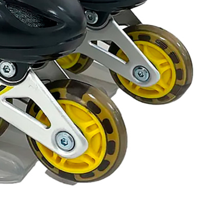 Ролики раздвижные размер 34-37 со светом Dvizhok 141V-670-2 черно желтые 3