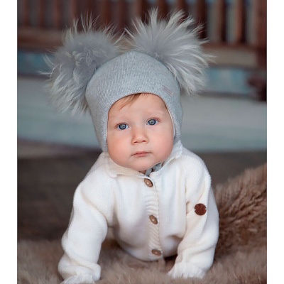 Шапка с 2 помпонами размер 44-46 Наследникъ НВ5005-ССМ 3