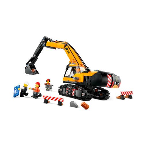 Конструктор Lego City 60420 Жёлтый строительный экскаватор фото 2