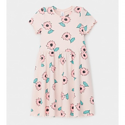 Платье летнее Crockid КР 5793 бежевый нежный цветок к549 2