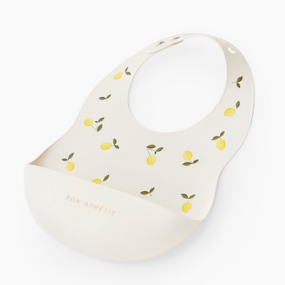 Нагрудный фартук силиконовый Happy Baby 16017 lemon 2