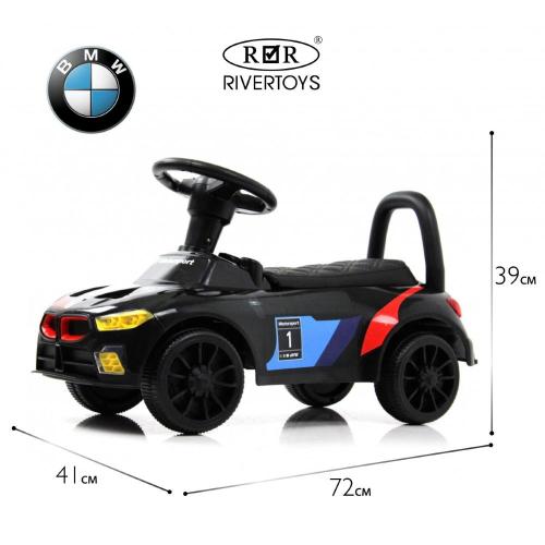 Детский толокар RiverToys F003FF чёрный фото 11