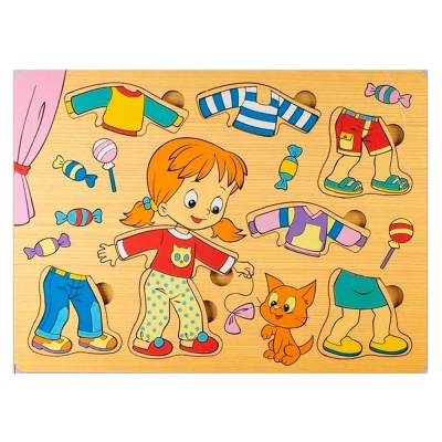 Игра из дерева Одень куклу Кукла Маша Step puzzle 89303