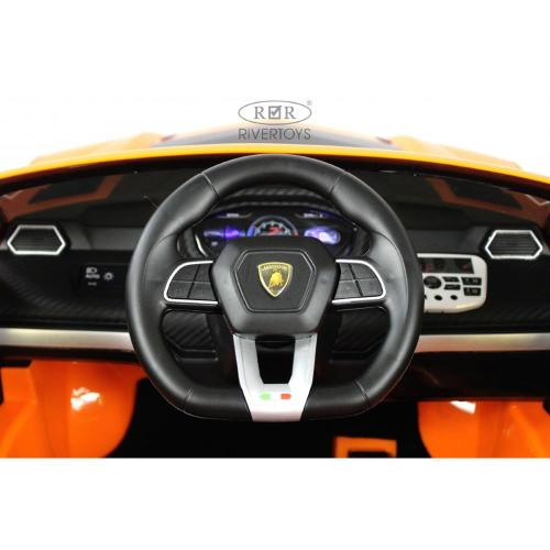 Детский электромобиль Lamborghini Urus RiverToys E777EE оранжевый фото 3