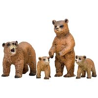 Набор фигурок животных Мир диких животных Семья медведей Masai Mara MM201-002