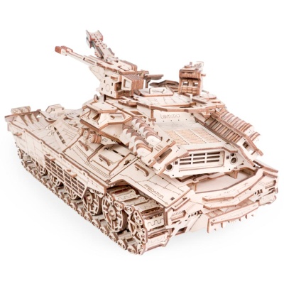 Конструктор 3D деревянный Танк Хищник 984 детали Lemmo 0171 3