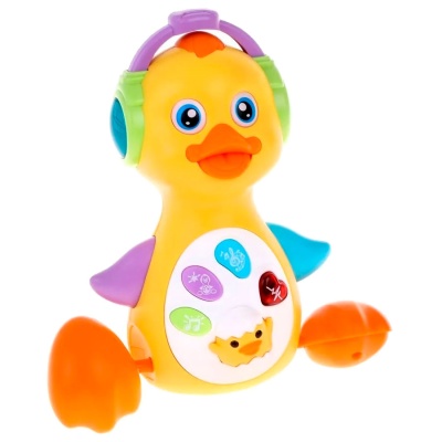 Музыкальная игрушка-каталка Утёнок Жирафики 939975 01