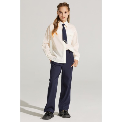 Блузка школьная для девочки Deloras C64201 молочная 2