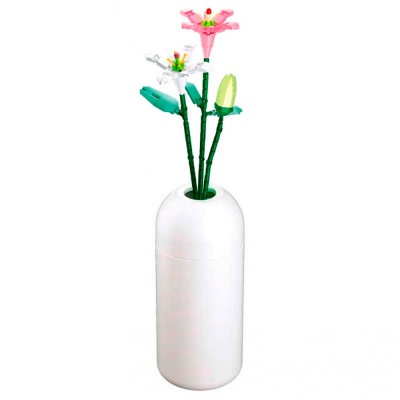 Конструктор пластиковый Лилии в вазе 243 детали Sluban M38-B1101-07 1