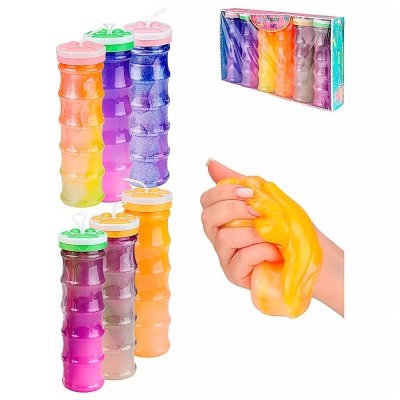 Слайм Лапка с блёстками Рыжий кот ИСМ-3500 3