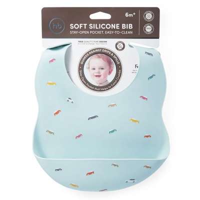 Фартук нагрудный силиконовый Машинки Happy Baby 16017-4