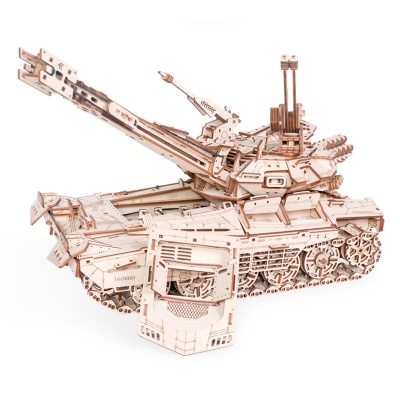 Конструктор 3D деревянный Танк Хищник 984 детали Lemmo 0171 4