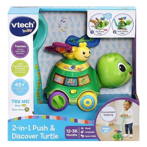 Каталка Черепаха Толкай и Изучай интерактивная 2 в 1 Vtech 80-547626 фото 3