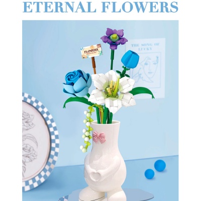 Конструктор Голубой букет 488 деталей Loz 4602_MK 3