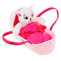 Мягкая игрушка Котик в переноске с пайетками Fluffy Family 682306