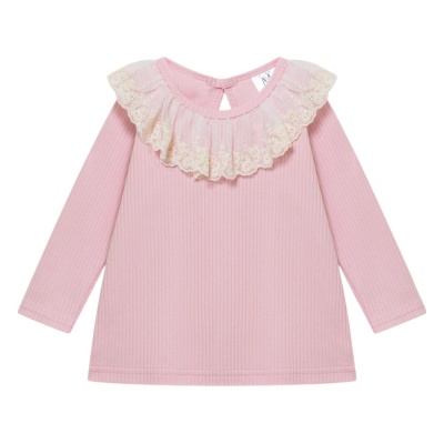 Лонгслив с воротником Mimilav розовый 01