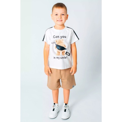 Футболка для мальчика Colabear 611112 белая